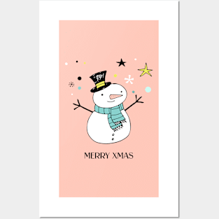 Xmas Doodle - Snowman Posters and Art